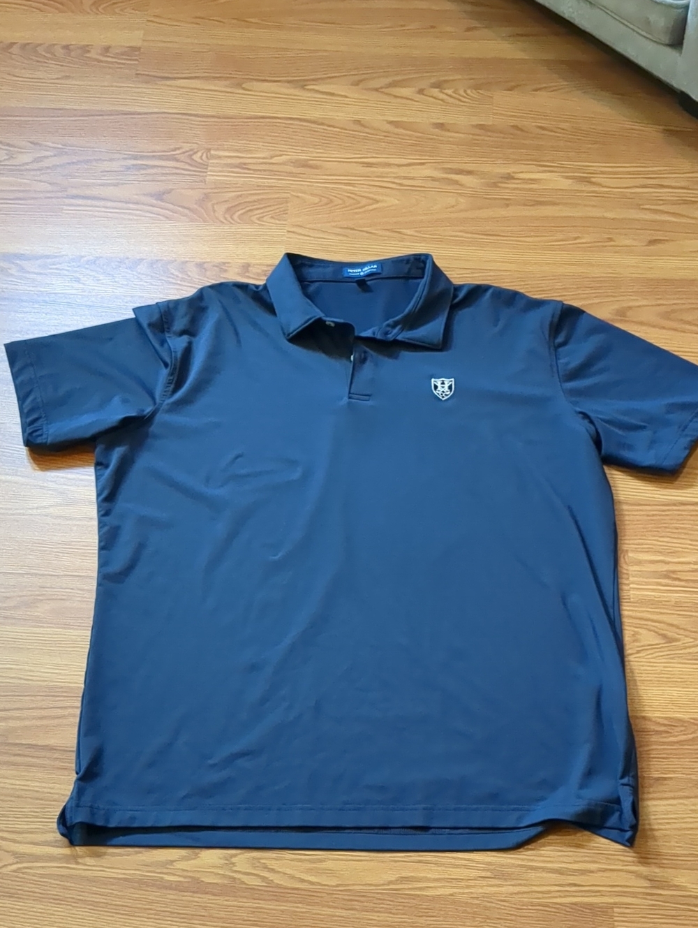 Peter Millar Crown Crafted Performance Jersey Polo Shirt Navy Blue Men's XL